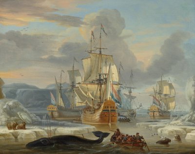 Whalers in the Ice Sea by Abraham Storck